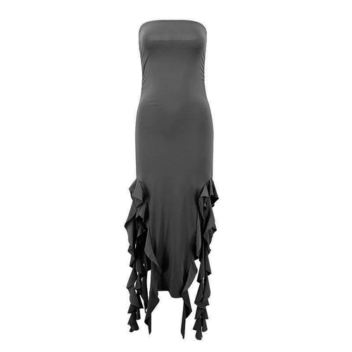 Fashion Sexy Sleeveless Backless Strapless Dress Summer Chest Wrapping